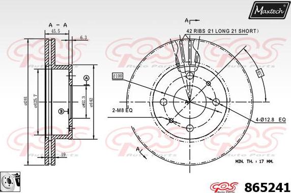 Maxtech 827052 - Kočioni disk www.molydon.hr