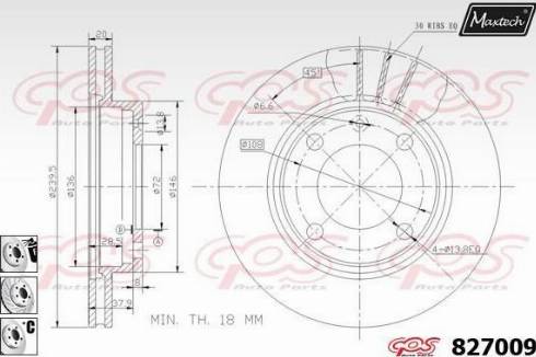 Maxtech 827009.6880 - Kočioni disk www.molydon.hr