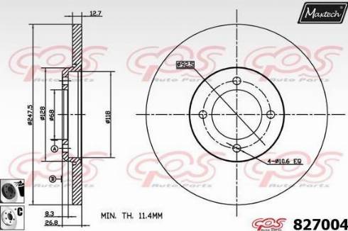 Maxtech 827004.6060 - Kočioni disk www.molydon.hr