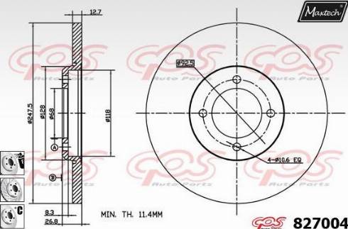 Maxtech 827004.6980 - Kočioni disk www.molydon.hr