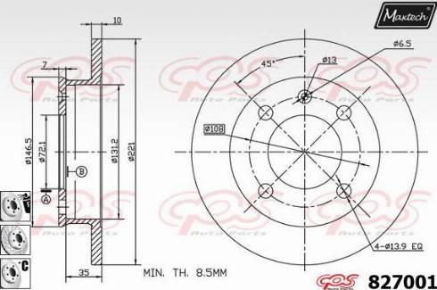 Maxtech 827001.6980 - Kočioni disk www.molydon.hr