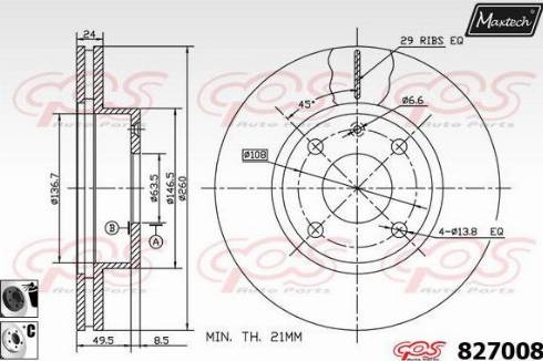 Maxtech 827008.6060 - Kočioni disk www.molydon.hr