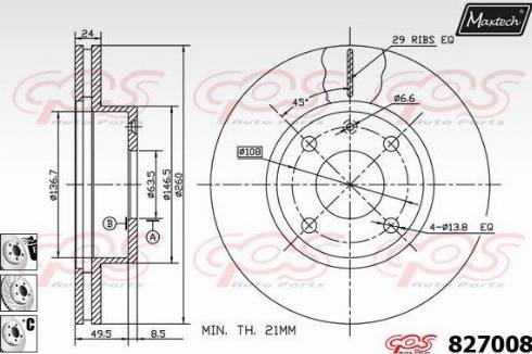 Maxtech 827008.6880 - Kočioni disk www.molydon.hr