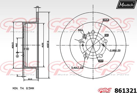 Maxtech 827003 - Kočioni disk www.molydon.hr