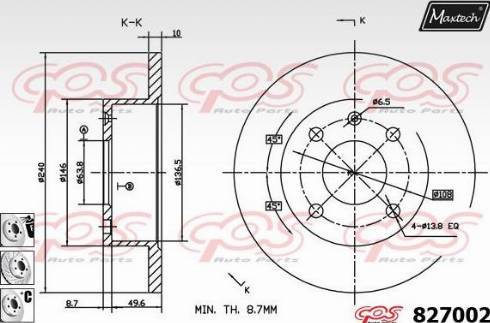 Maxtech 827002.6980 - Kočioni disk www.molydon.hr