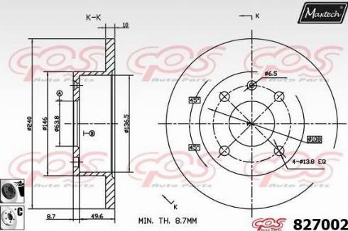 Maxtech 827002.6060 - Kočioni disk www.molydon.hr