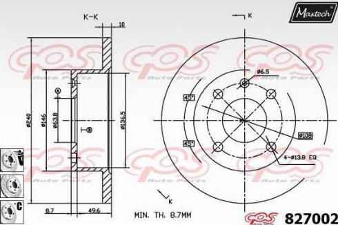 Maxtech 827002.6880 - Kočioni disk www.molydon.hr