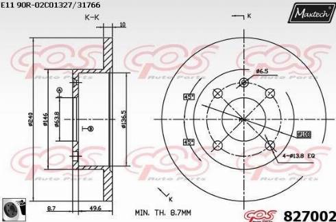 Maxtech 827002.0060 - Kočioni disk www.molydon.hr