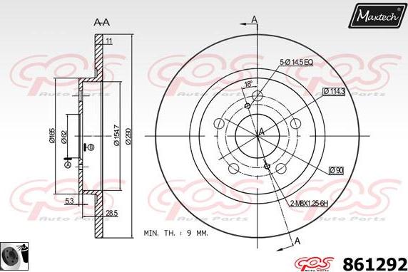 Maxtech 827002 - Kočioni disk www.molydon.hr