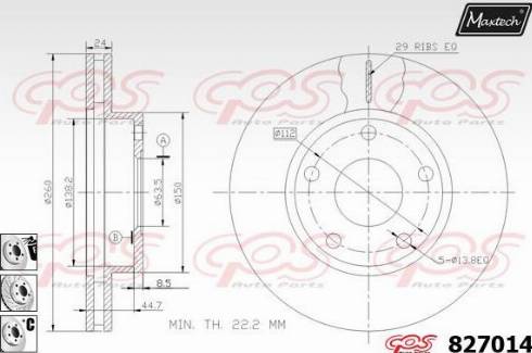 Maxtech 827014.6880 - Kočioni disk www.molydon.hr