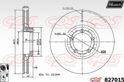 Maxtech 827015.6060 - Kočioni disk www.molydon.hr