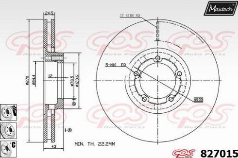 Maxtech 827015.6880 - Kočioni disk www.molydon.hr