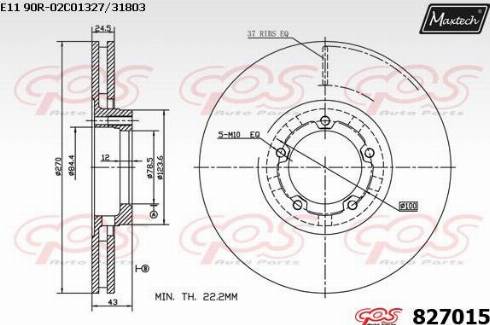 Maxtech 827015.0000 - Kočioni disk www.molydon.hr