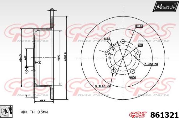 Maxtech 827016 - Kočioni disk www.molydon.hr