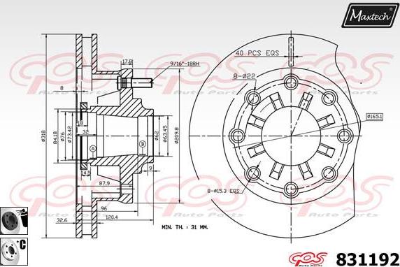 Maxtech 827010 - Kočioni disk www.molydon.hr