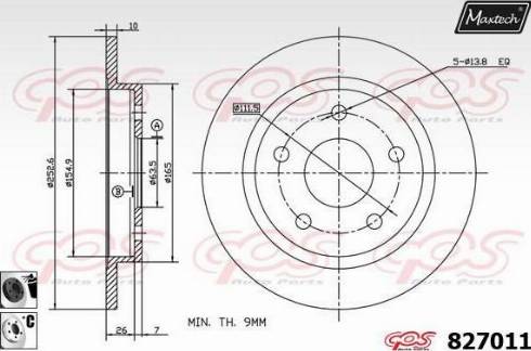 Maxtech 827011.6060 - Kočioni disk www.molydon.hr