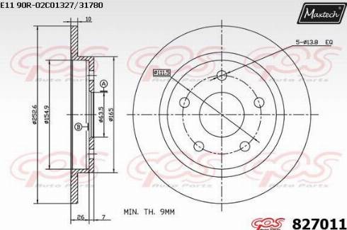 Maxtech 827011.0000 - Kočioni disk www.molydon.hr