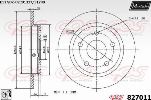 Maxtech 827011.0080 - Kočioni disk www.molydon.hr