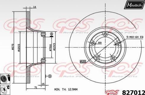 Maxtech 827012.6060 - Kočioni disk www.molydon.hr