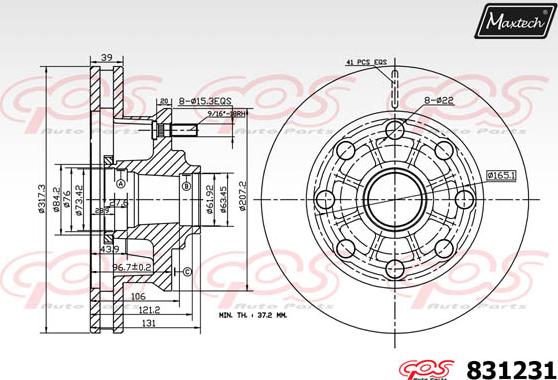 Maxtech 827012 - Kočioni disk www.molydon.hr