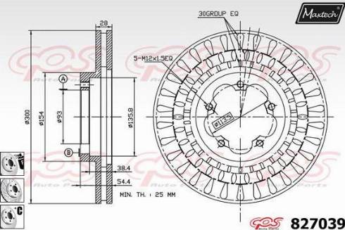 Maxtech 827039.6880 - Kočioni disk www.molydon.hr