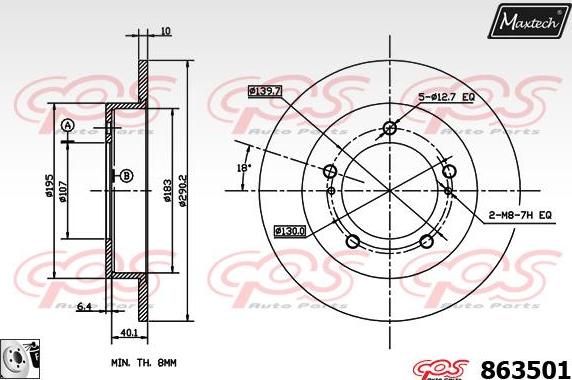 Maxtech 827039 - Kočioni disk www.molydon.hr