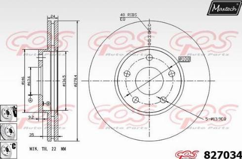 Maxtech 827034.6880 - Kočioni disk www.molydon.hr