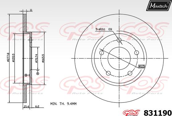 Maxtech 827034 - Kočioni disk www.molydon.hr