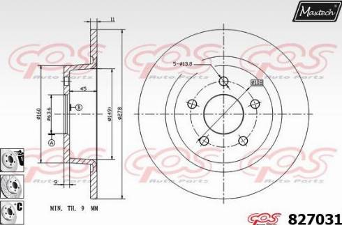 Maxtech 827031.6980 - Kočioni disk www.molydon.hr