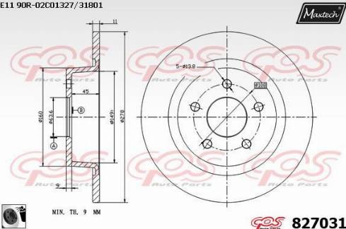 Maxtech 827031.0060 - Kočioni disk www.molydon.hr