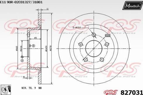 Maxtech 827031.0080 - Kočioni disk www.molydon.hr