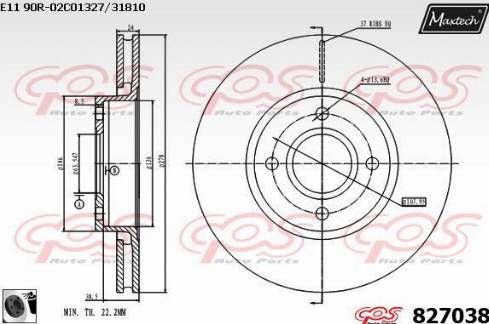 Maxtech 827038.0060 - Kočioni disk www.molydon.hr