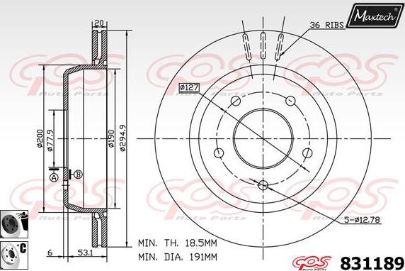 Maxtech 827033 - Kočioni disk www.molydon.hr