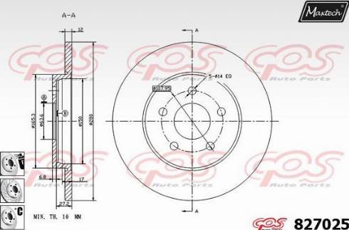 Maxtech 827025.6880 - Kočioni disk www.molydon.hr