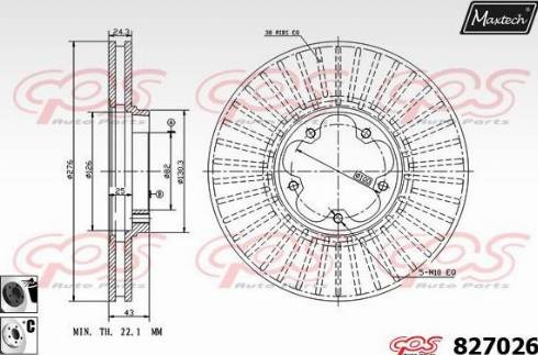 Maxtech 827026.6060 - Kočioni disk www.molydon.hr