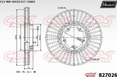 Maxtech 827026.0000 - Kočioni disk www.molydon.hr