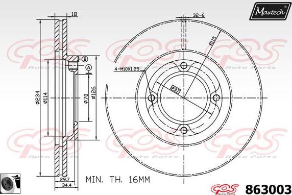 Maxtech 827027 - Kočioni disk www.molydon.hr