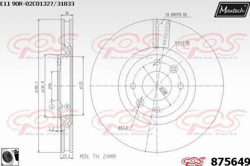 Maxtech 875649.0060 - Kočioni disk www.molydon.hr