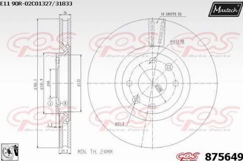 Maxtech 875649.0080 - Kočioni disk www.molydon.hr