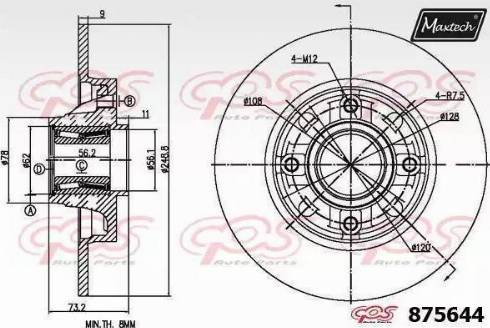 Maxtech 875644.0005 - Kočioni disk www.molydon.hr