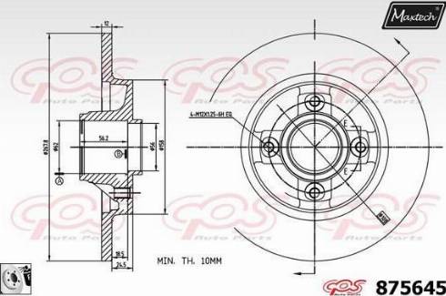 Maxtech 875645.0085 - Kočioni disk www.molydon.hr