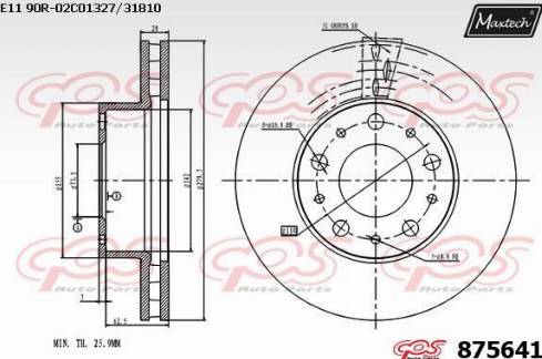 Maxtech 875641.0000 - Kočioni disk www.molydon.hr