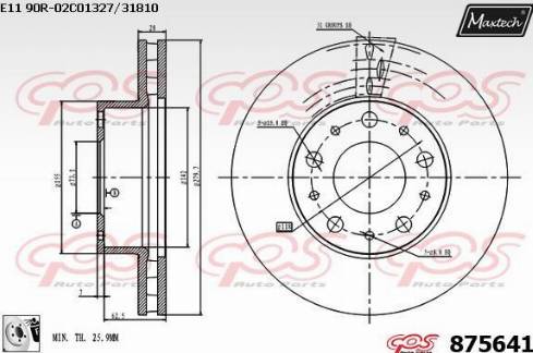 Maxtech 875641.0080 - Kočioni disk www.molydon.hr