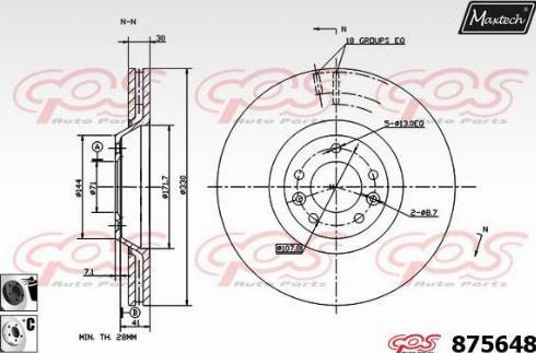 Maxtech 875648.6060 - Kočioni disk www.molydon.hr