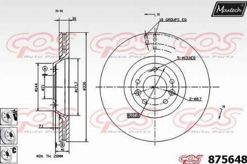 Maxtech 875648.6880 - Kočioni disk www.molydon.hr