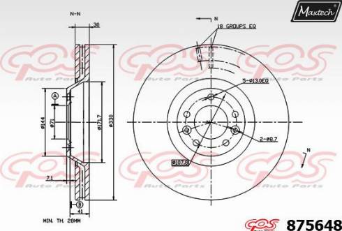 Maxtech 875648.0000 - Kočioni disk www.molydon.hr