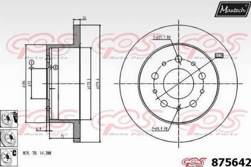 Maxtech 875642.6880 - Kočioni disk www.molydon.hr