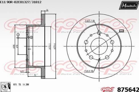 Maxtech 875642.0080 - Kočioni disk www.molydon.hr