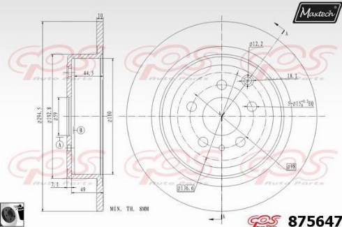 Maxtech 875647.0060 - Kočioni disk www.molydon.hr