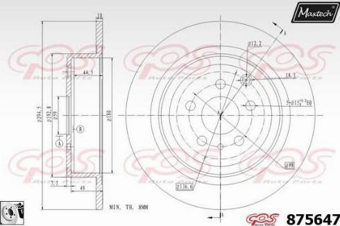 Maxtech 875647.0080 - Kočioni disk www.molydon.hr